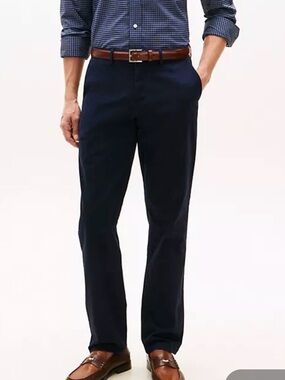 THFlex Tommy Straight Chino Men's Navy Classic Straight Fit sz 32/30